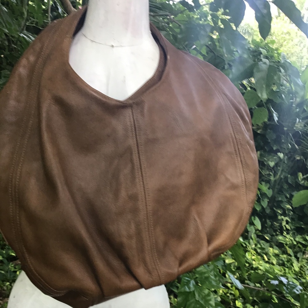 Vintage 80s soft leather shoulder Bag - Picture 3 of 5